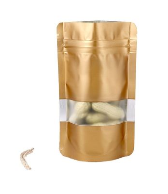 Embalaje de cierre con acabado mate para frutas secas Bolsa Kraft de pie