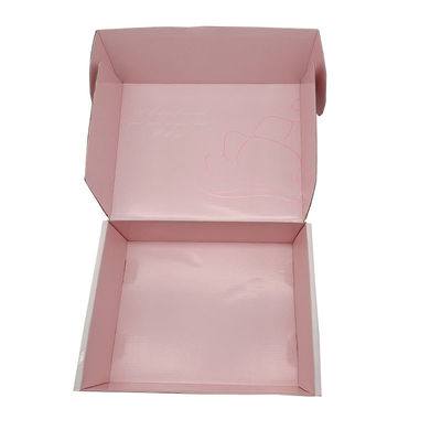 Pedido personalizado Cajas postales de papel de cartón rosa para embalajes ecológicos