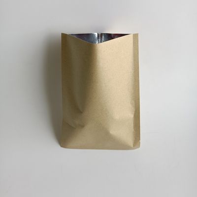 0.14MM de espesor Bolsa de papel Kraft ecológica con papel de aluminio y impresión en gravura