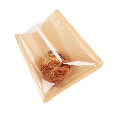 2023 Llegada Bolsa de papel desechable para comida con mango de longitud de mano y a prueba de aceite