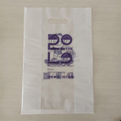 Bolsa de mango transparente Bolsa de plástico Hdpe de corte a presión Bolsa polivalente Bolsas de compras impresas ODM/OEM
