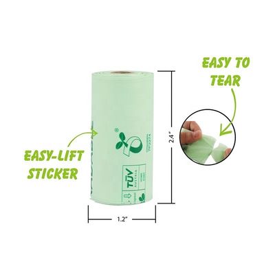 PBAT PLA maíz y almidón chaleco estilo bolsa para basura compostable en entornos asépticos