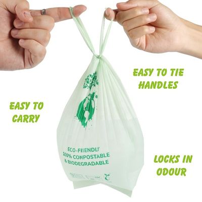 PBAT PLA maíz y almidón chaleco estilo bolsa para basura compostable en entornos asépticos