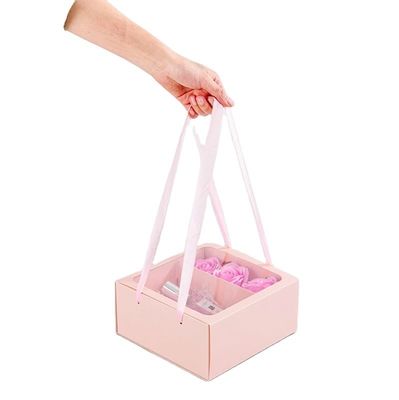 Artesanía de regalos Industrial Blanco PVC transparente Ventana cajón plegable Día de la Madre regalo de papel caja de paquete