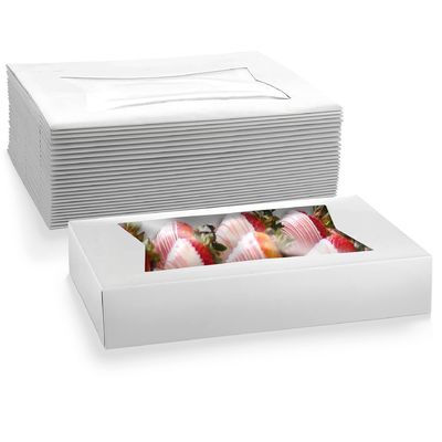 Cajas de pasteles Kraft personalizadas de 12x8x2.25 pulgadas para envases ecológicos