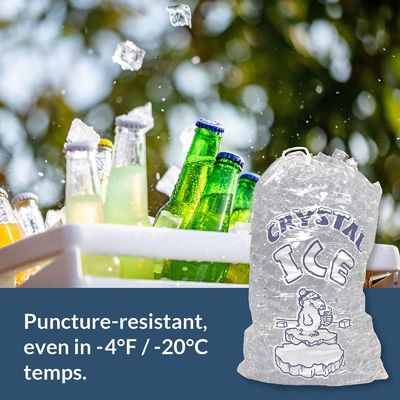 Congelador plástico Cubo de hielo Bolsa de plástico personalizada Durable Reutilizable Bolsas de mercancía de 10 libras