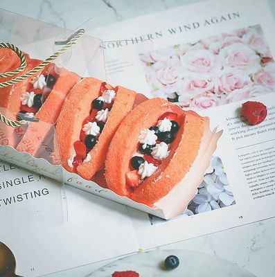 Acceptable Logotipo del cliente Impresión personalizada Caja de pasteles para rosquillas Sushi Pastel Salsa picante