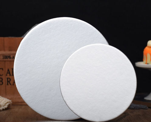 Directos exquisitos de grado de alimentos círculo de cartón tarta de papel tablones redondo base de plata bandeja