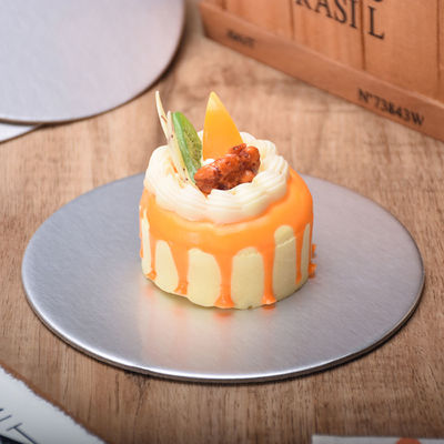 Directos exquisitos de grado de alimentos círculo de cartón tarta de papel tablones redondo base de plata bandeja