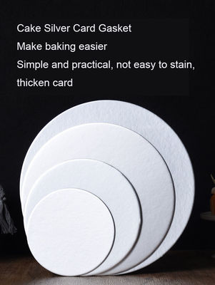 Directos exquisitos de grado de alimentos círculo de cartón tarta de papel tablones redondo base de plata bandeja