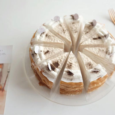 Material de película PET de nivel alimentario Caja de pastel de pan transparente para pasteles de boda pequeños