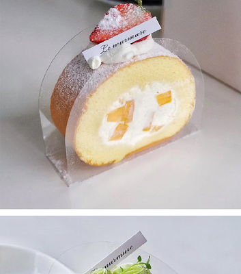 Material de película PET de nivel alimentario Caja de pastel de pan transparente para pasteles de boda pequeños