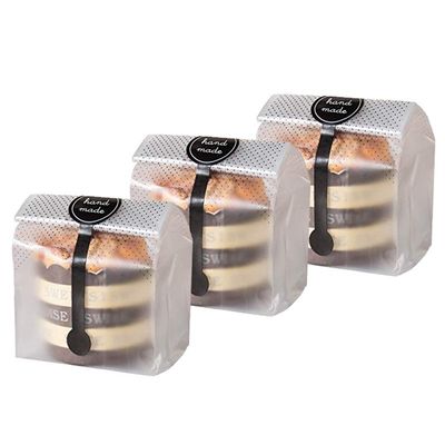 Bolsa de embalaje de pan de panadería pequeña con prueba de humedad de la ventana personalizada y bolso de pie
