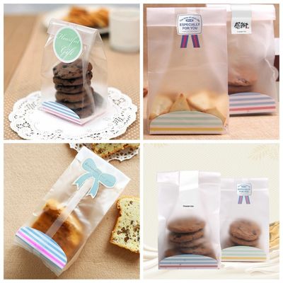 Bolsa de embalaje de pan de panadería pequeña con prueba de humedad de la ventana personalizada y bolso de pie