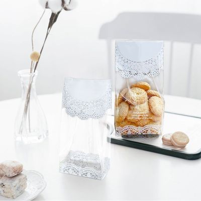 Bolsa de embalaje de pan de panadería pequeña con prueba de humedad de la ventana personalizada y bolso de pie