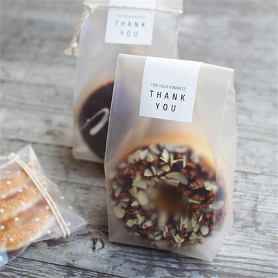 Bolsa de embalaje de pan de panadería pequeña con prueba de humedad de la ventana personalizada y bolso de pie