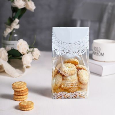 Bolsa de embalaje de pan de panadería pequeña con prueba de humedad de la ventana personalizada y bolso de pie