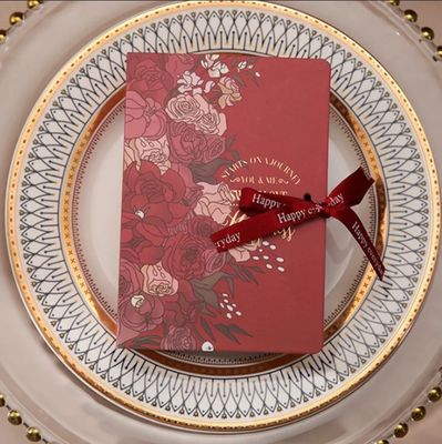 Logotipo del cliente aceptable Papel de cartón Envases de dulces de boda para hermosas flores