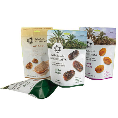 Bolsas de sellador de vacío de impresión múltiple para frutas secas reselables de color personalizado
