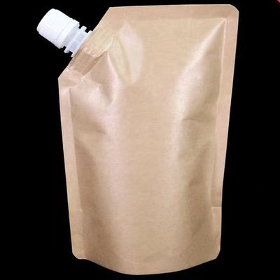Bolsa de boca para crema cosmética líquida de papel kraft plástico de laminado