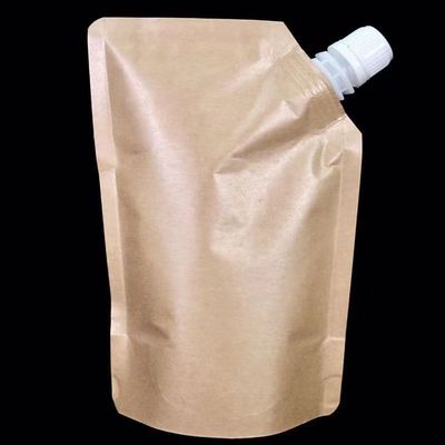 Bolsa de boca para crema cosmética líquida de papel kraft plástico de laminado