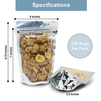 Bolsa de cremallera a prueba de olor de 6x9 pulgadas conveniente para el almacenamiento de otros alimentos en material Mylar