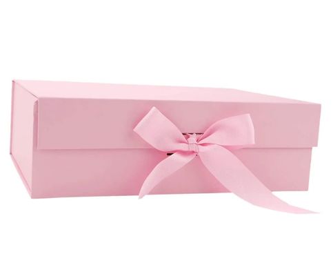 Cajas de embalaje de papel elegantes y personalizadas con cinta de color variable y sello magnético
