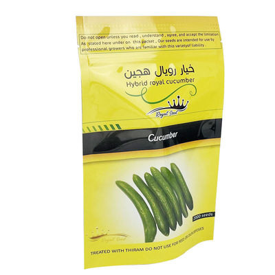 Bolsa de sellado de plástico de PVC para envases desechables de planta de maíz de pepino de papel de aluminio