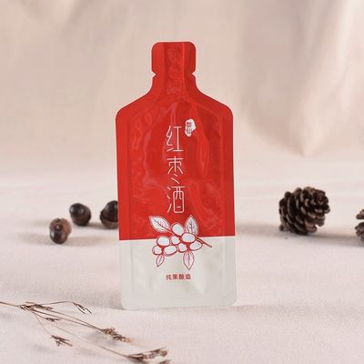 Diseño gratuito de tres lados de sellado de jugo de papel de aluminio bolsa de embalaje para el pedido personalizado líquido