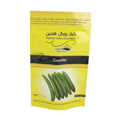 Bolsa de sellado de plástico de PVC para envases desechables de planta de maíz de pepino de papel de aluminio