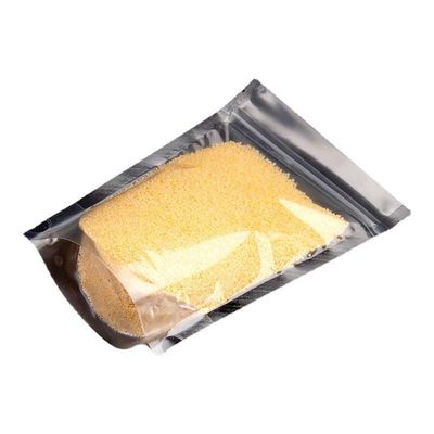 Embalaje de alimentos transparente PE Bolso de plástico de pie con logotipo aséptico
