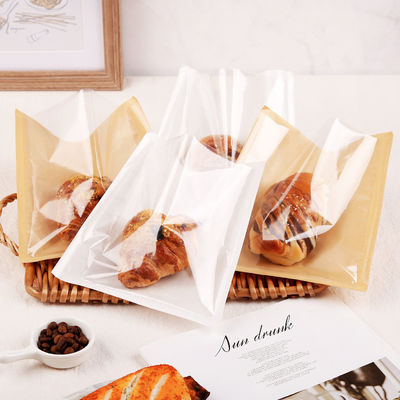 Bolsas de embalaje de pan y merienda de papel Kraft a prueba de aceite para sándwiches y tostadas 2023
