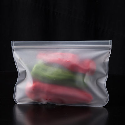 Bolsa de almacenamiento de alimentos de silicona a prueba de fugas reutilizable con tapa de cremallera y diseño de sellado automático