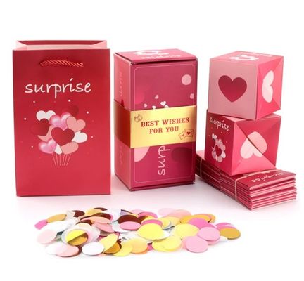 Material de embalaje Caja de regalo sorpresa de cumpleaños DIY Caja de regalo de fiesta favoritos de dinero divertido Caja de explosión