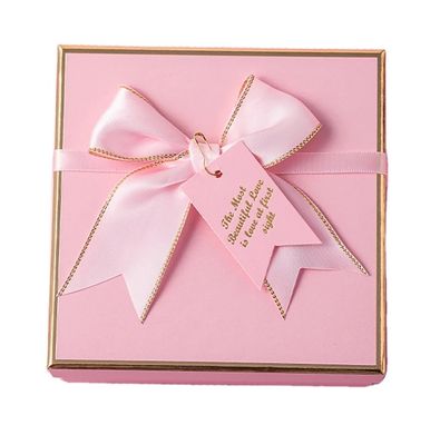 Lujo de color rosa de imán de cubierta de vestido de cartón con sello magnético plegable caja de regalo