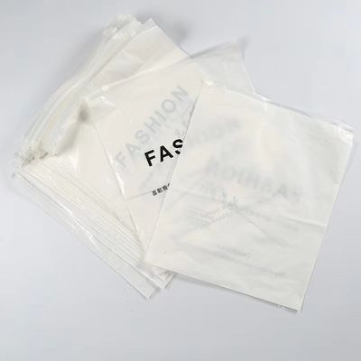 Bolsa de plástico no resbaladiza de fondo transparente compuesto con cremallera