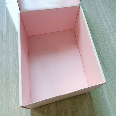 Pedido personalizado Cajas postales de papel de cartón rosa para embalajes ecológicos