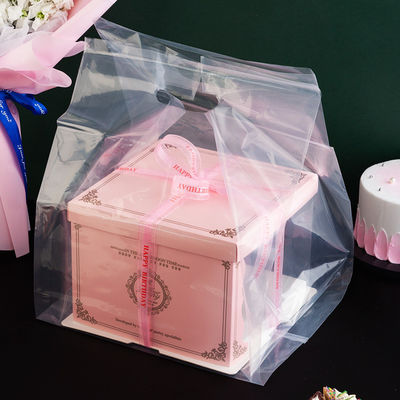 Estructura del material de plástico Tamaño personalizado Bolsa de torta aceptada para envases de salada