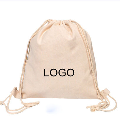 Logotipo personalizado de la cuerda de tracción de la cuerda de algodón de la cuerda de tracción de la bolsa deportiva para ropa