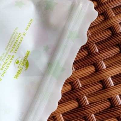 Material de grado alimenticio Bolsas de sello térmico con cierre por cremallera Envases de plástico transparentes