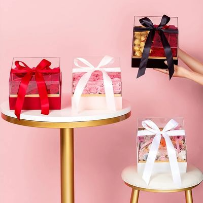 Día de San Valentín y el Día de la Madre regalo personalizado caja de flores en forma de corazón con cajas rígidas