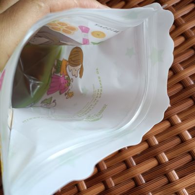 Material de grado alimenticio Bolsas de sello térmico con cierre por cremallera Envases de plástico transparentes