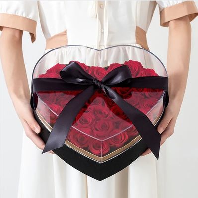 Día de San Valentín y el Día de la Madre regalo personalizado caja de flores en forma de corazón con cajas rígidas