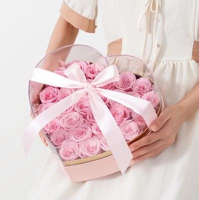 Día de San Valentín y el Día de la Madre regalo personalizado caja de flores en forma de corazón con cajas rígidas