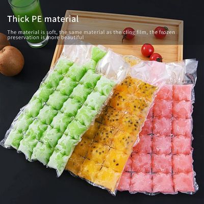 Estructura del material PE Transparente Bolsas de embalaje de plástico de hielo desechables personalizadas