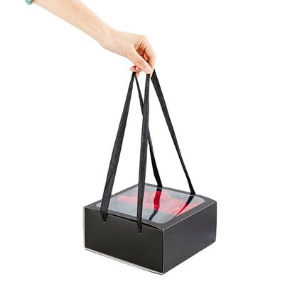 Cajas de embalaje de papel elegantes para el ramo de flores cuadradas regalo Elegante