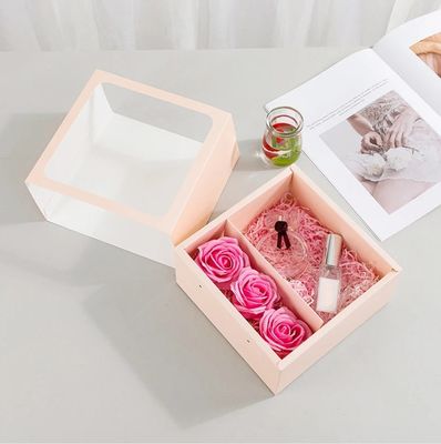 Cajas de embalaje de papel elegantes para el ramo de flores cuadradas regalo Elegante