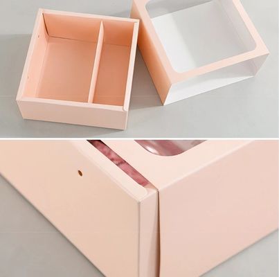 Cajas de embalaje de papel elegantes para el ramo de flores cuadradas regalo Elegante