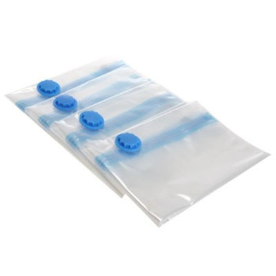 Bolsa de compresión al vacío de plástico PE para edredones, ropa y válvula de aspiración de aire en el punto de viaje