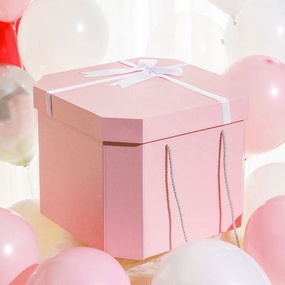 Cuadrado Novedad cinta de cumpleaños caja de regalo de embalaje caja de papel regalo para el tamaño del logotipo personalizado